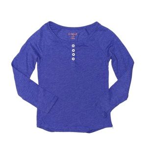 CAT & JACK Girl's Purple Long Sleeve Shirt